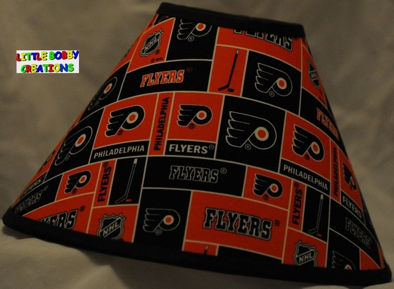 NHL Philadelphia Flyers Hockey Fabric Lamp Shade 8 Sizes to Etsy