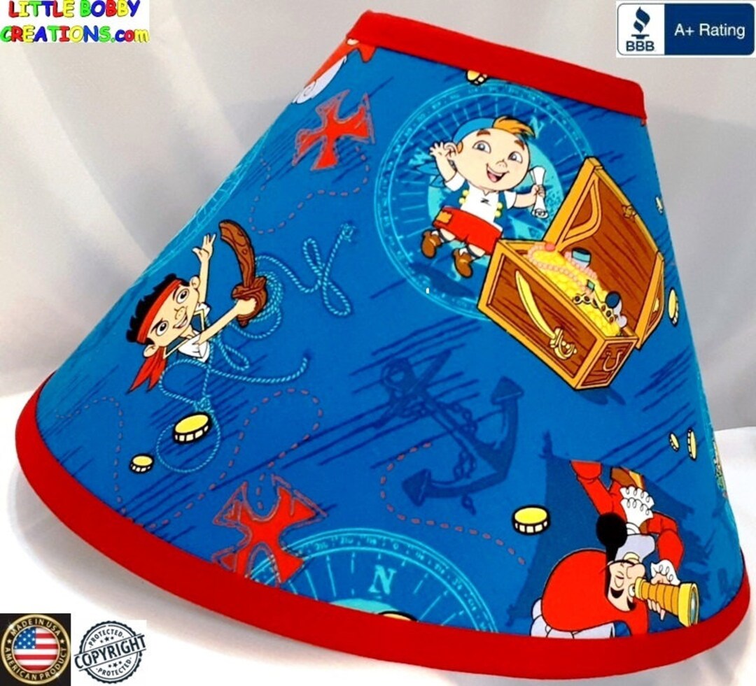 JAKE NEVER LAND Pirates Lamp Shade 1 Shade Fabric to Choose - Etsy