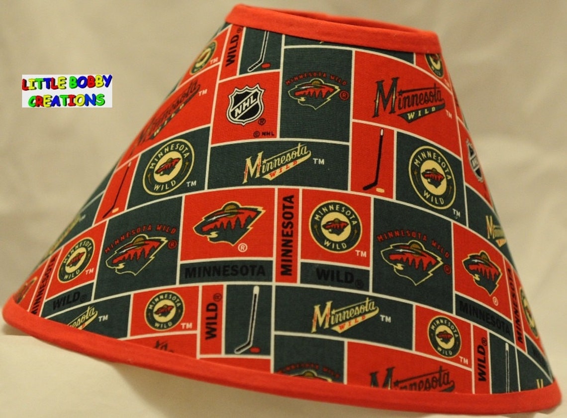 NHL Minnesota Wild Hockey Fabric Lamp Shade 8 Sizes to Choose Etsy