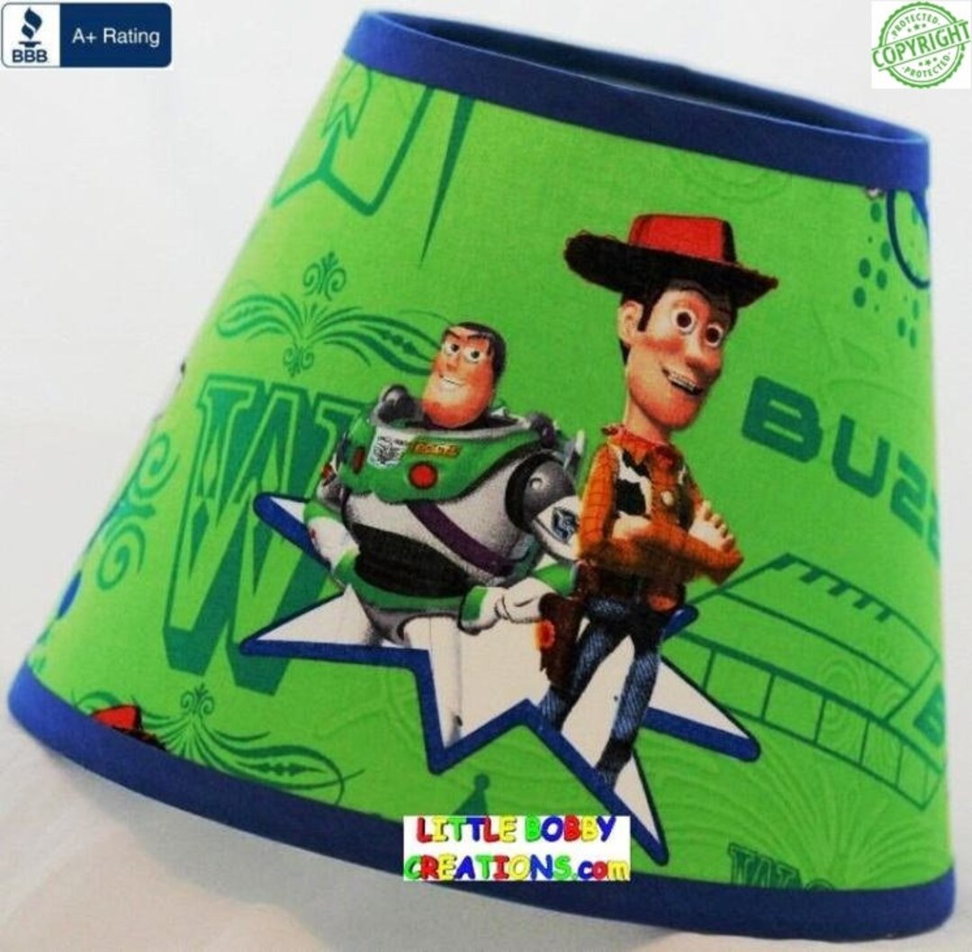 TOY STORY Lamp Shade 9 Shade Fabrics to Choose From Made From Licensed