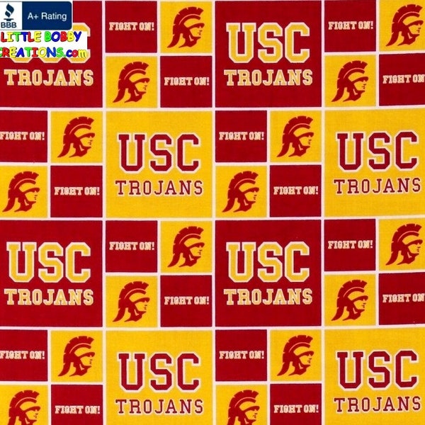 USC Lamp Shade - 3 Shade Fabrics To Choose From! - Made From Licensed University of Southern California Fabric - 14 Shade Sizes Available!