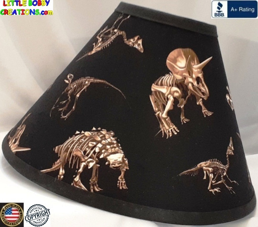 DINOSAUR LAMP SHADE 6472 of 81 Shade Fabrics to Choose From available in 14 Shade Sizes. Etsy