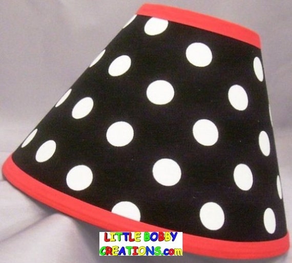 Polka Dot Polka Dots Fabric Lamp Shade 10 Sizes to Choose Etsy