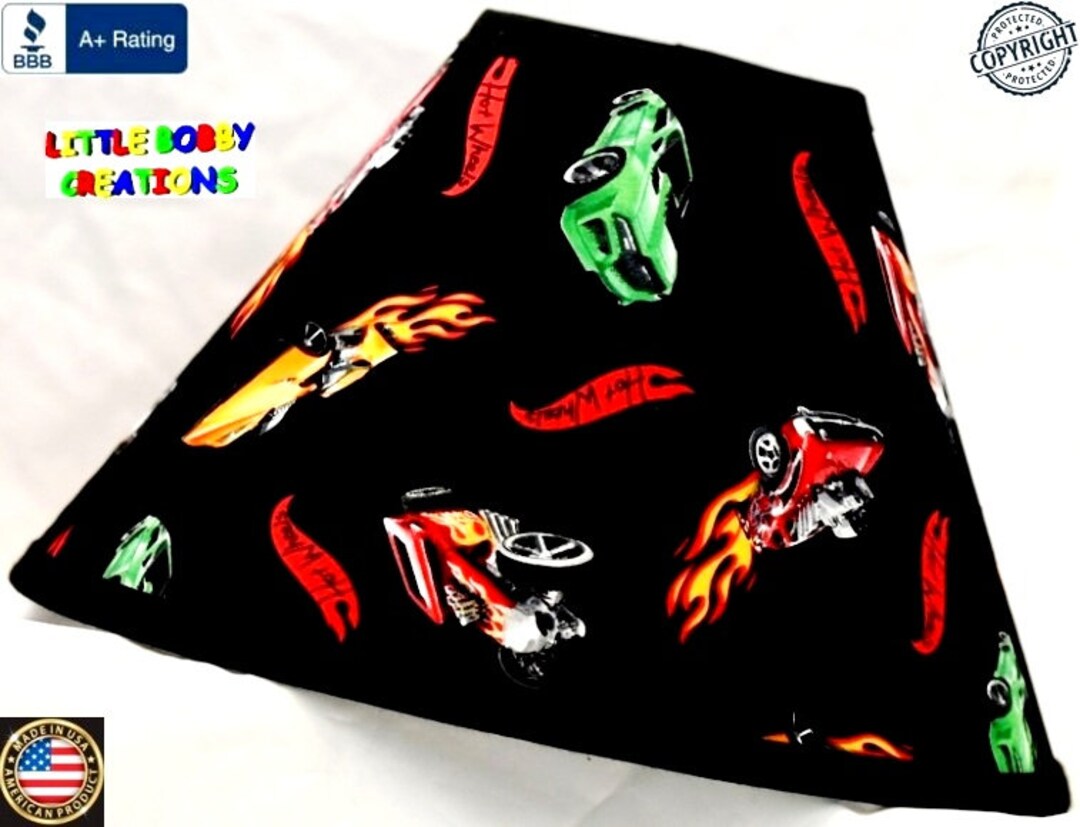 HOT WHEELS Lamp Shade 1018 of 36 Shade Fabrics to Choose From Made