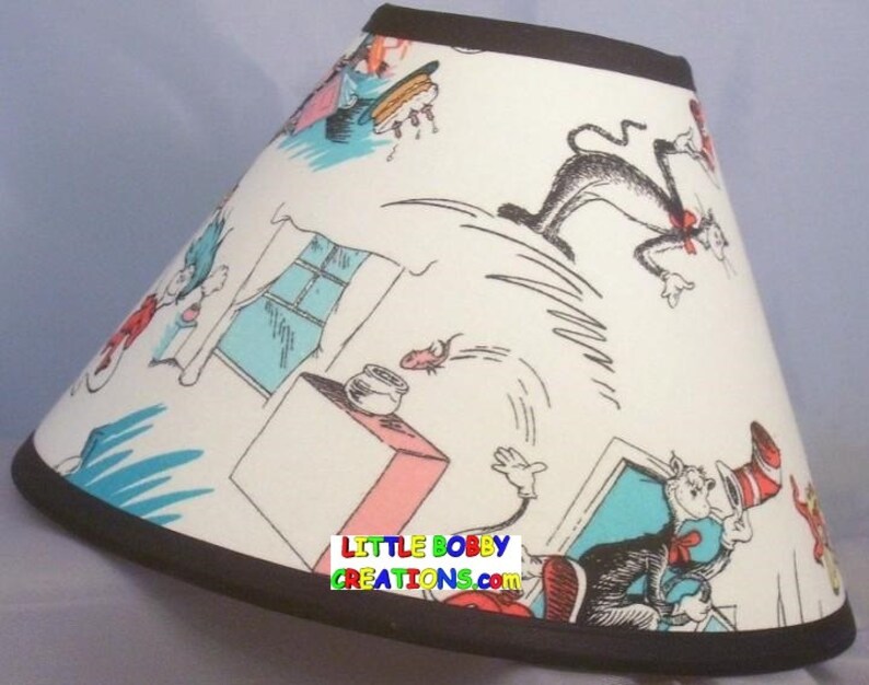 Dr Seuss Cat In The Hat Fabric Lamp Shade 10 Sizes To Choose From