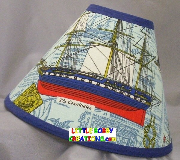 Nautical Sail Boat Vintage Ship Uss Constitution Fabric Lamp Singapore Nautical Sail Boat Vintage Ship Uss, Sailing Ship Lamp Shade