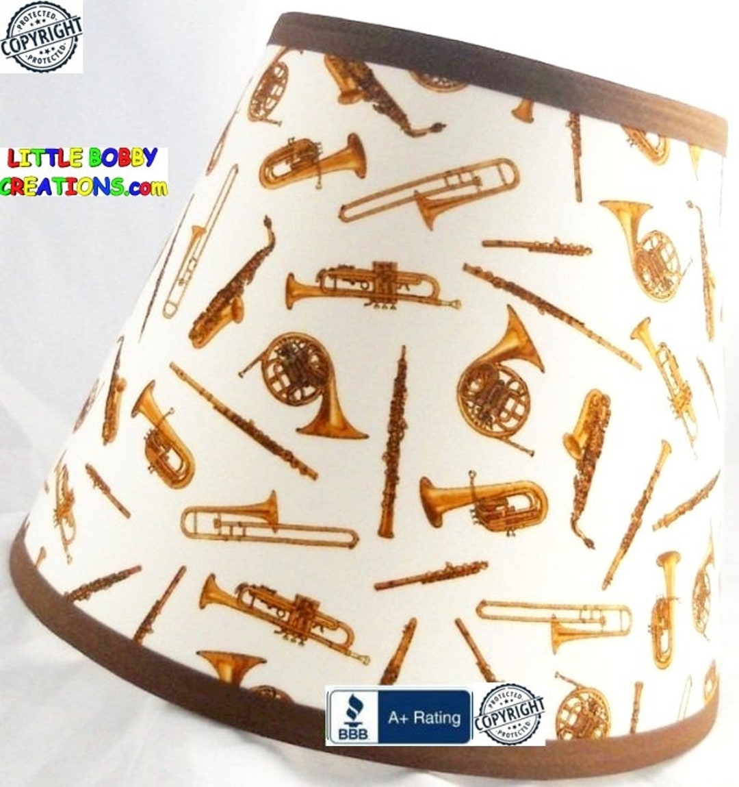 Music HORN STRING INSTRUMENT Lamp Shade - 19-27 of 27 Shade Fabrics to ...