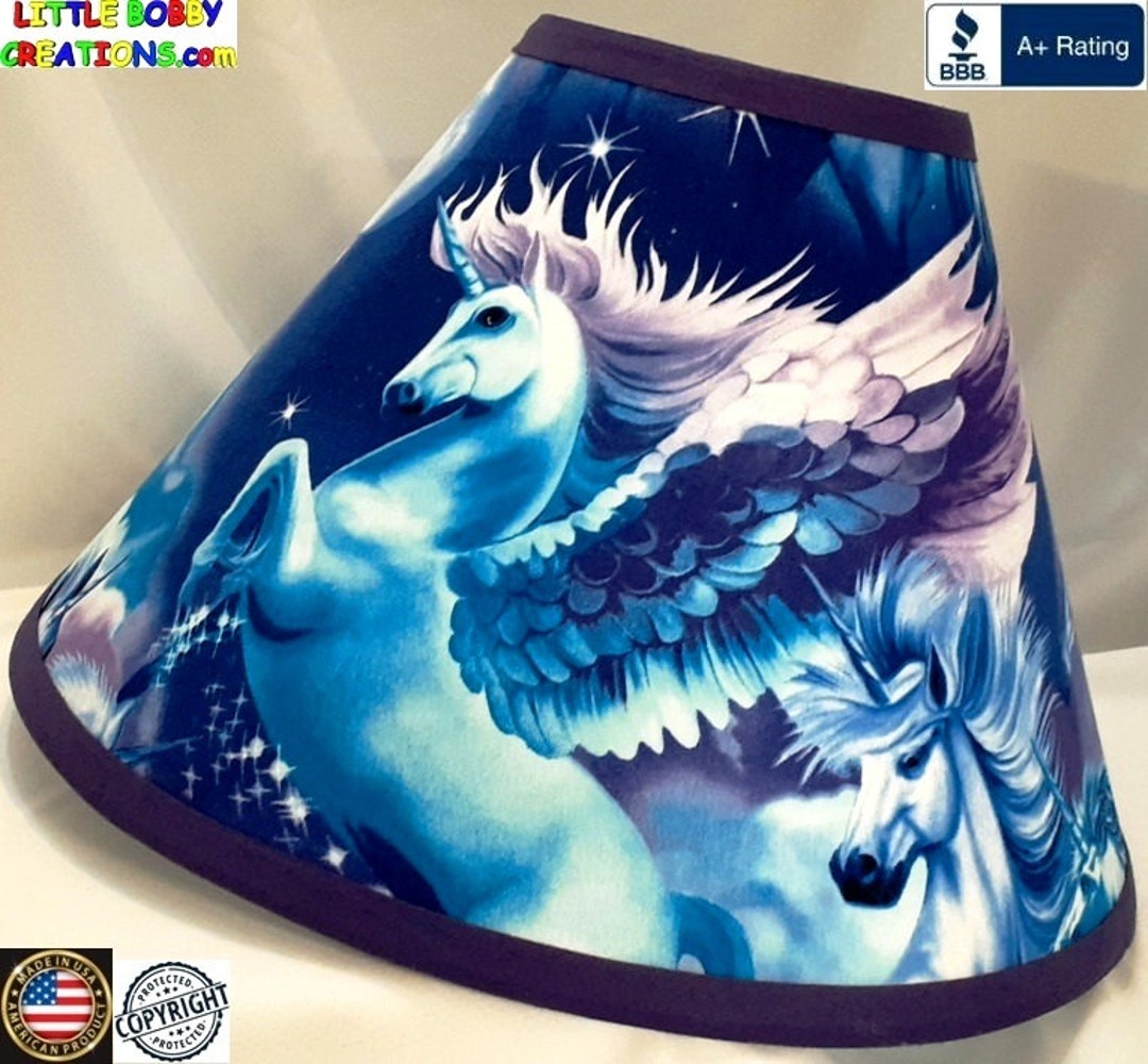 UNICORN LAMP SHADE 2 Shade Fabrics to Choose From Made Etsy