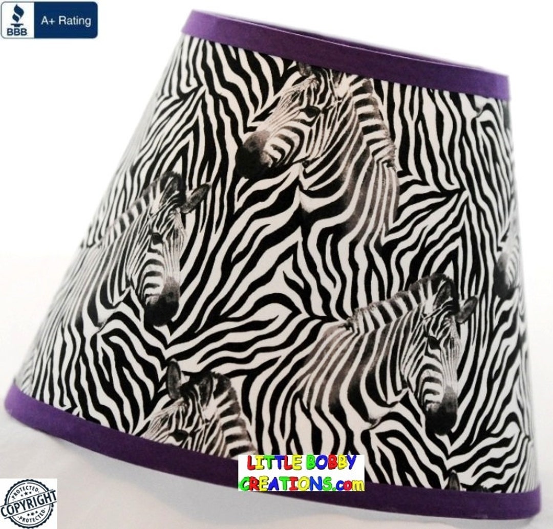 ZEBRA LAMP SHADE 5 Shade Fabrics to Choose From Made From Licensed Zebra Fabrics Available in 14