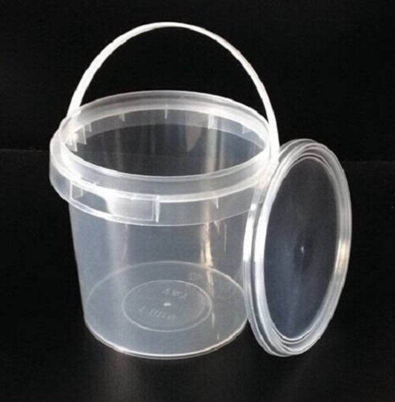 1L Ltr Liter Plastic Buckets Tubs Containers Tamper Evident Etsy