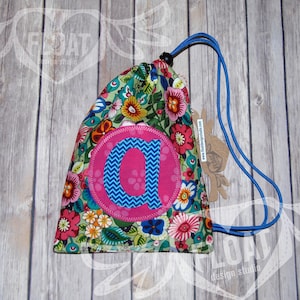 FLOAT&#39;s Athletic Collection..Wild Flower &quot;Personalized Gymnastics Grip Bag&quot;, Green, Pink, #gymnastics