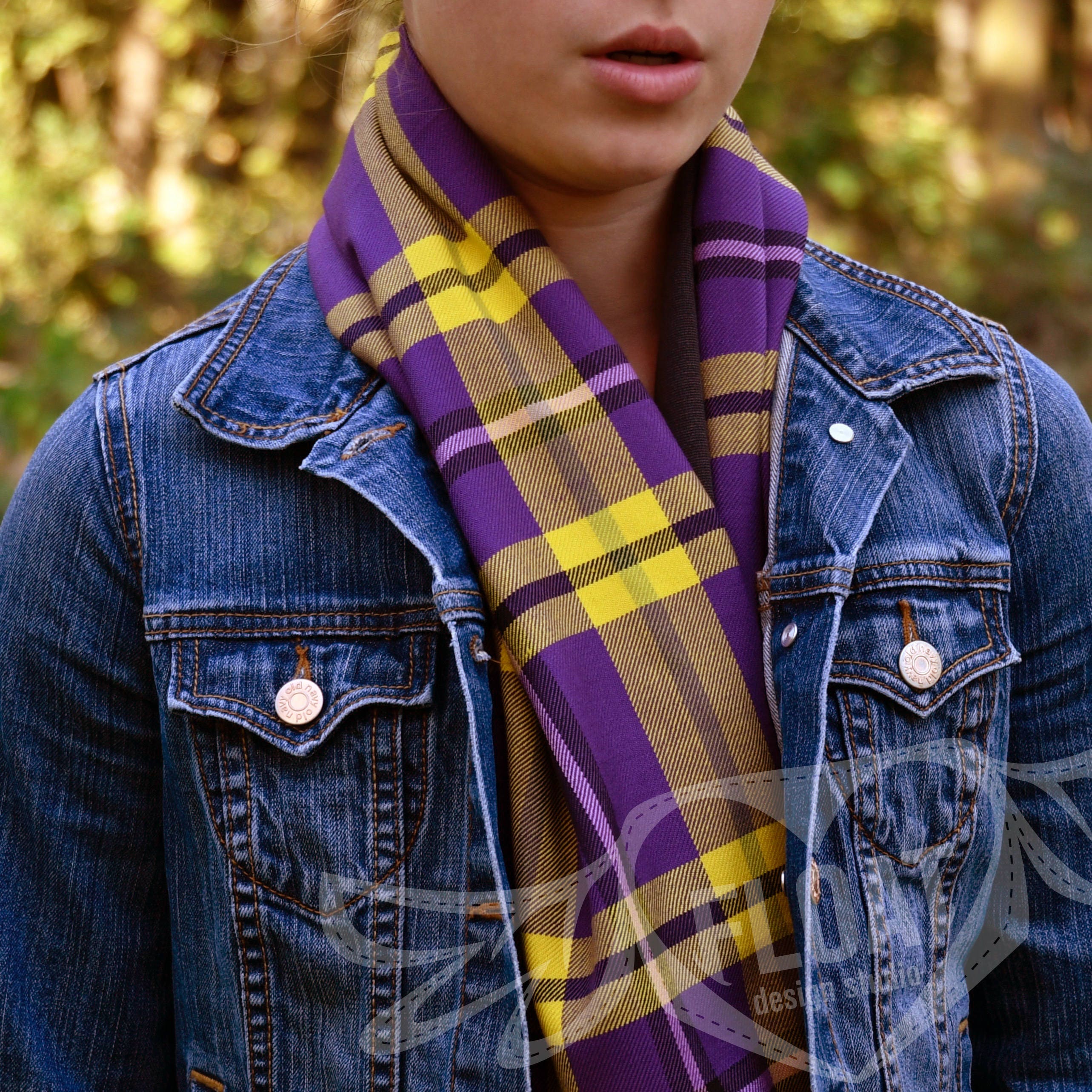 Purple and hotsell gold scarf
