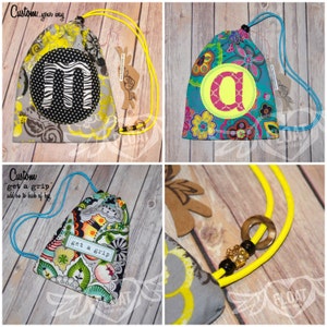 FLOAT's Athletic Collection..Artsy Flower Child Gepersonaliseerde Gymnastiek Grip Bag, Salie, Turquoise, gymnastics, personalized, gripbag afbeelding 4