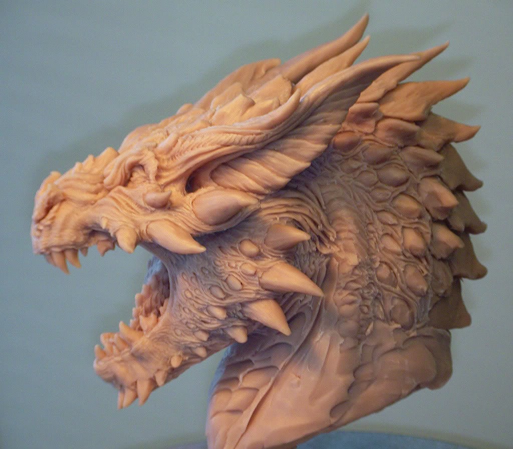 Dragon Bust Concept Sculpture Etsy