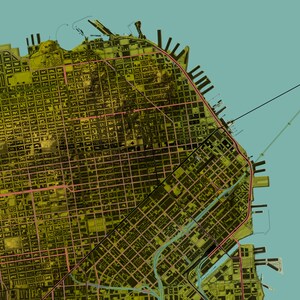 San Francisco Relief-Karte