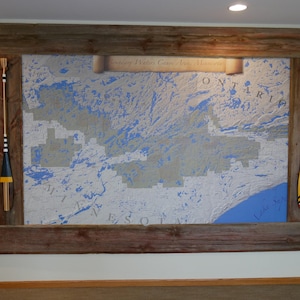 Wandbild Boundary Waters Canoe Bereich Wilderness Map, nicht KI entworfen, einzigartiger Druck, wenn Sie den BWCA lieben