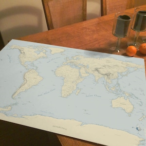 Large World Map Print on Paper, Not AI Designed, Simple Elegance, Travel Map, Map of the World Poster
