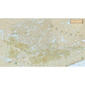 Boundary Waters & Quetico Wilderness Map, Archival Wall Art oder Peel-and-Stick Wandbild, BWCA und Quetico Canoe Country Decor