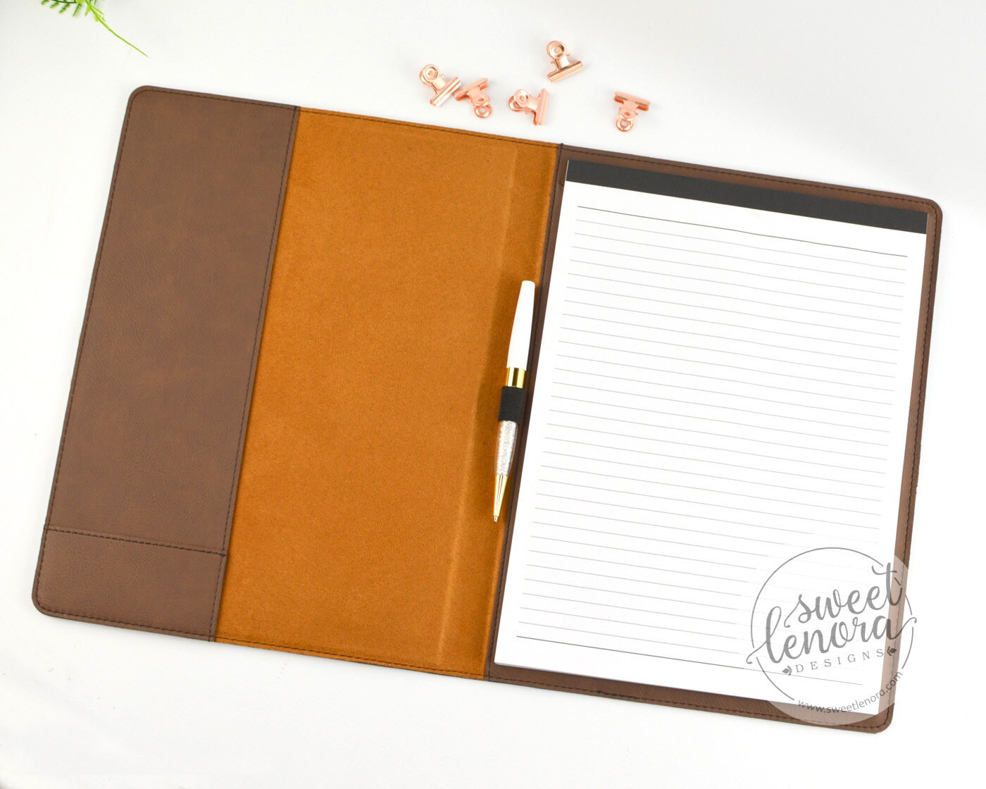 Personalized Engraved Leather Portfolio Padfolio Vegan Etsy
