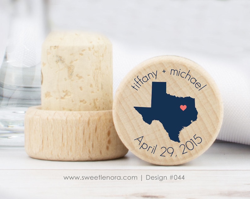 Personalized Wine Stopper Wedding Favor Silver Wine Stopper Wedding Gift Home State 044 Custom Wine Stopper