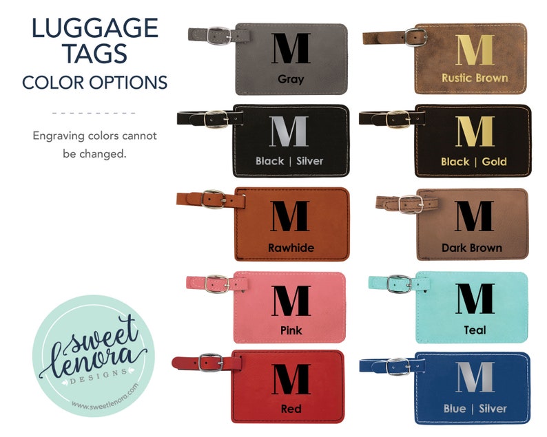 Set of 2 Personalized Luggage Tags Mr & Mrs Luggage Tags His and Hers Luggage Tags Wedding Engagement Gift Customized Travel Tags image 2