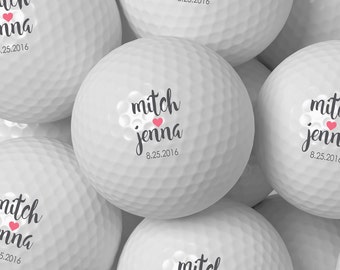 Custom Golf Ball Wedding Favors, Personalized Bulk Golf Balls