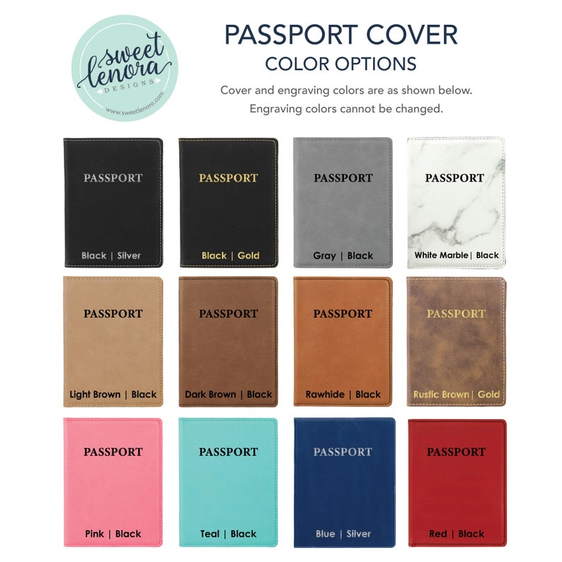 His and Hers Passport Cover Personalized Couple Passport Etsy