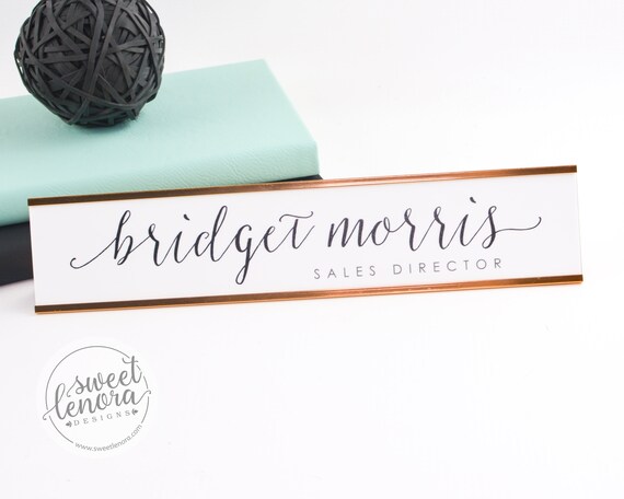 Desk Name Plate Wall Name Plate Traditional Professional Etsy