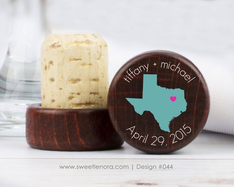 Personalized Wine Stopper Wedding Favor Silver Wine Stopper Wedding Gift Home State 044 Custom Wine Stopper