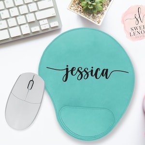 Custom Mouse Pad with Wrist Rest | Personalized Mouse Pad Gift for Coworker | Custom Desk Decor
