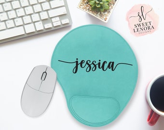 Personalized Mouse Pad with Wrist Rest | Engraved Desk Decor
