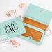 Monogrammed Keychain Wallet ID Holder | Gift for Woman | Personalized  | Wife | Finance Register | Custom Monogram 