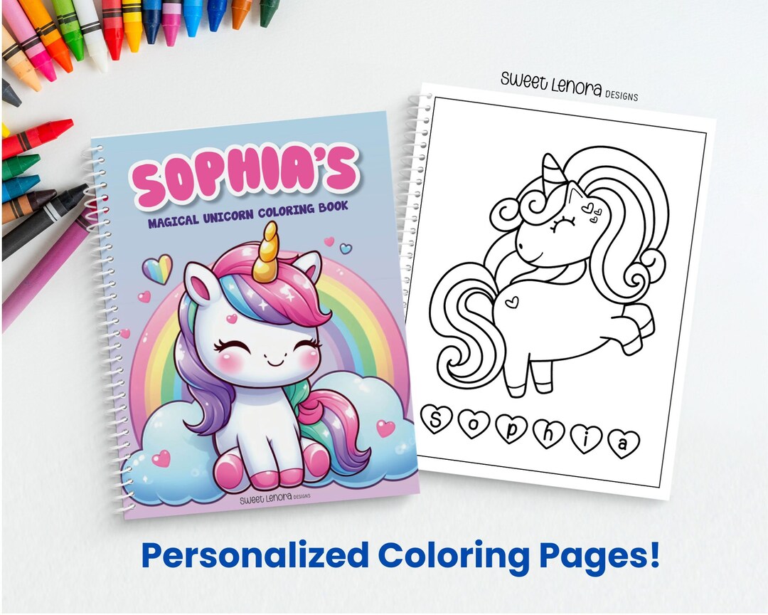 Personalized Kids Coloring Book, Custom Name Color Book, Gift for Kids, Toddlers Activity Book ...