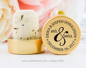 Personalized Wedding Wine Stopper – Mr. & Mrs. Keepsake Favor