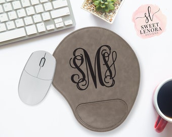 Personalized Mouse Pad with Wrist Rest | Custom Mouse Pad Gift for Coworker | Custom Desk Decor