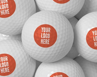 Your Logo - Business Corporate Favors - Logo Printed Golf Balls Bulk Pricing 50 100 200 250 300