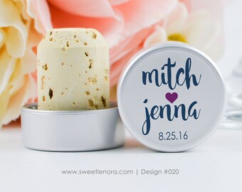 Personalized Silver Wine Stopper – Custom Wedding Favor, Names Date