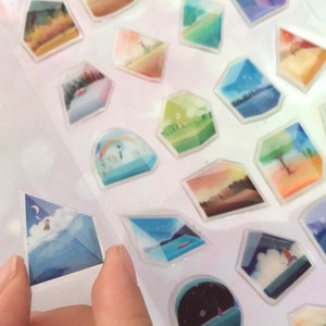 mini wereld kleine wereld sticker wens fles glazen kubus klein landschap glas kunst ballen epoxy sticker fancy wereld in glazen doos decoratie cadeau