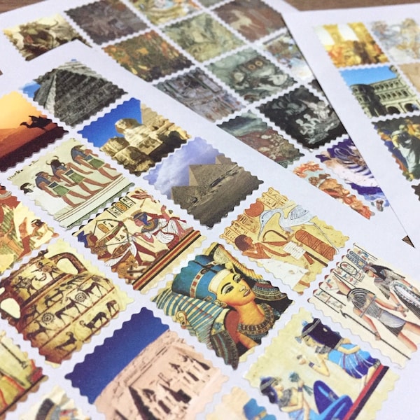 80 Ancient history stickers Four Ancient civilization ancient Egypt ancient China ancient Indian Greek Antique postage stamp sticker