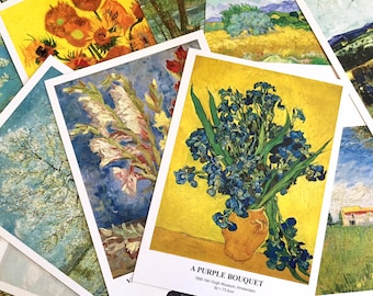  EDENMS Van Gogh Art Postcards, Famous Painting Abstract Art  Post Cards Bulk Pack(30 Pack), Retro Aesthetic Art Posters Collage Kit,  Postcards for School Students Teacher Thank You Note Cards 