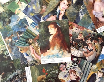 30 Pierre Auguste Renoir Postkarten Set Luncheon of the Boating Party Dance at Le Moulin de la Galette Portrait klassisches Fine Art Dekor Geschenk
