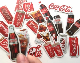 24 coke cola stickers coke collection diet coke canned coke mini coke themed iced glass cup coke classic bottle coke icon decor paper gift