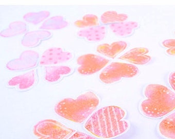 70 sweet heart sticker polka dot heart stripe heart colorful heart flake sticker heart shape heart pattern label heart planner sticker set