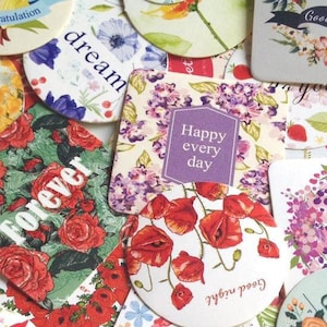 fleur autocollant ensemble, rose adhésif rond floral, coloré enveloppe de fleur étiquette autocollante d'étanchéité