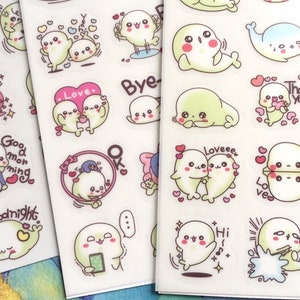 164 pegatinas de pingüinos, focas marinas, leones marinos, nutrias marinas, polo norte, polo sur, personajes de dibujos animados.