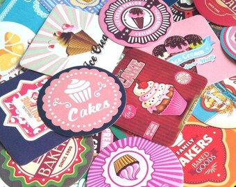 Printable Cake Tags Dessert Digital Collage Sheet Bakery - Etsy