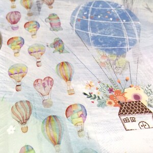 washi-tape heteluchtballon 8 m kleurrijke luchtballon mini zeppelin masking sticker tape kinderfeeststicker avontuur planner sticker label cadeau