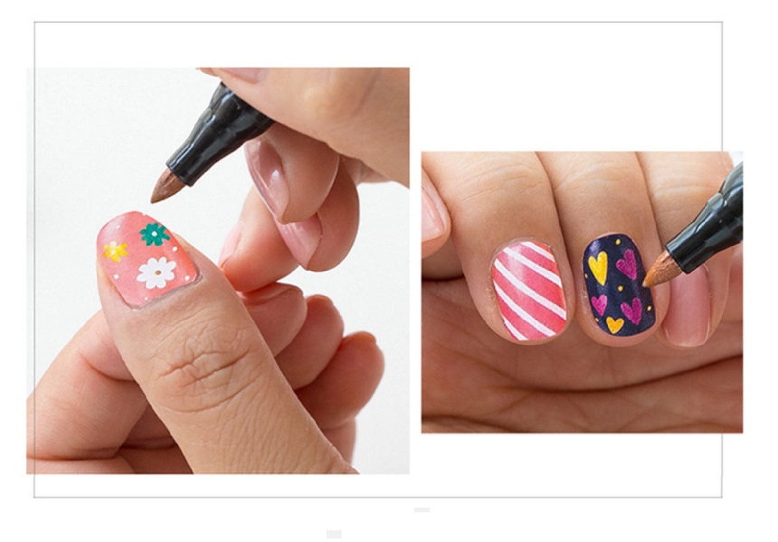 8 Colors Nail Art Pen Set Gel Nail Polish Pen Lazy Pen DIY Etsy