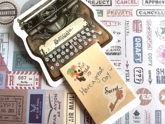 Typewriters Paper Gift Cute Sticky Note Cool Paper Note Mini