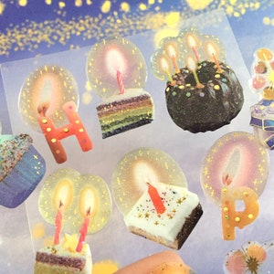 Bolo de aniversário adesivo Gingerbead tempo Selo doce do cozimento do bolo adesivo artesanal de cristal etiqueta presente deco saco tag